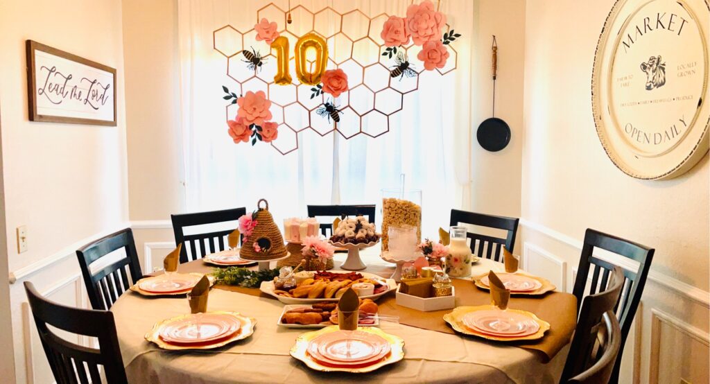 a honey bee themed birthday brunch party