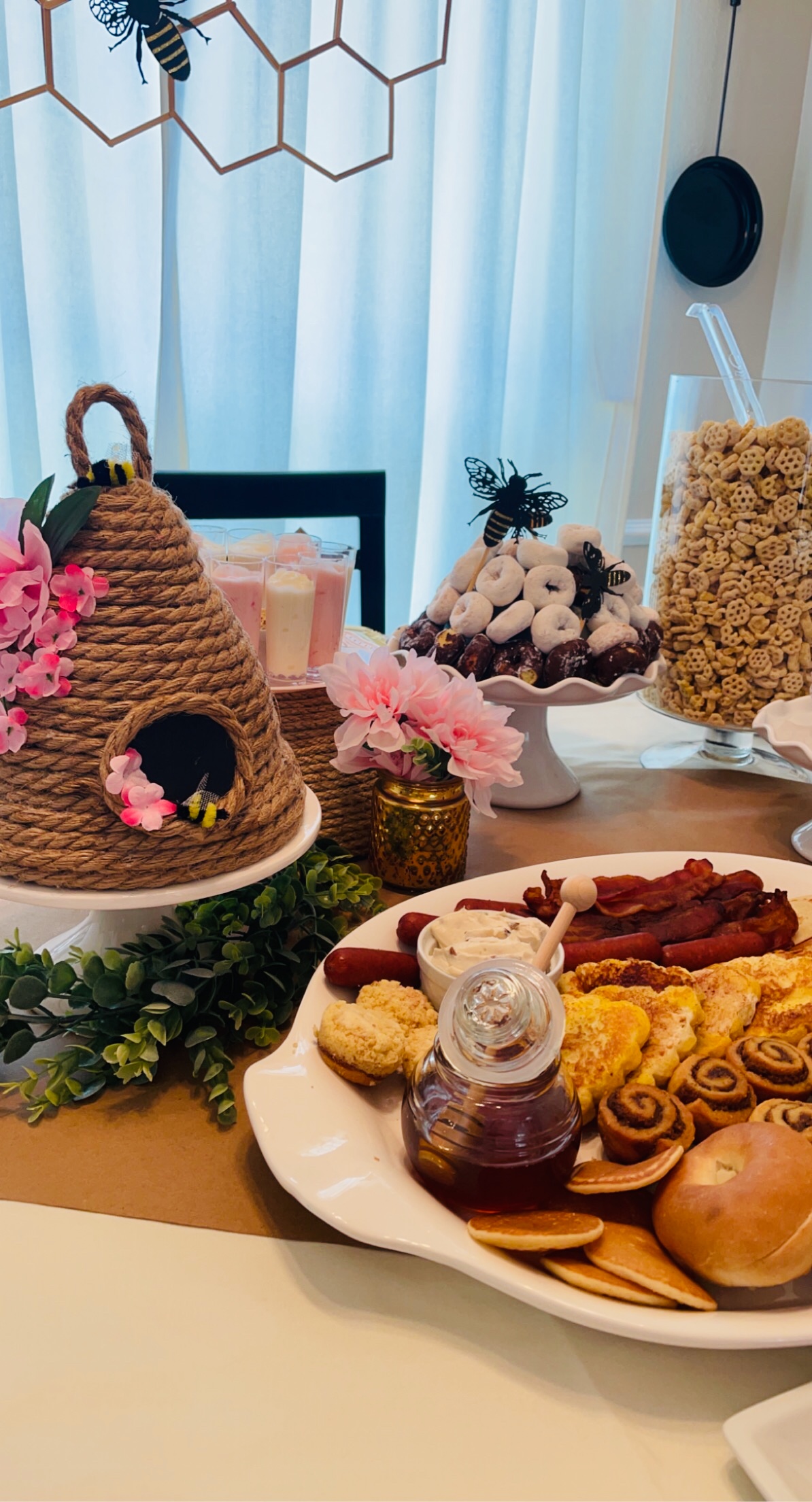 a honey bee themed birthday brunch party